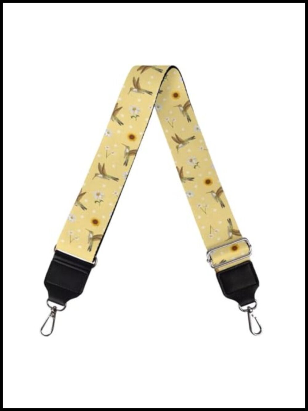 Floral Purse Strap Replacement Wide Shoulder Crossbody Bag Strap Polyester